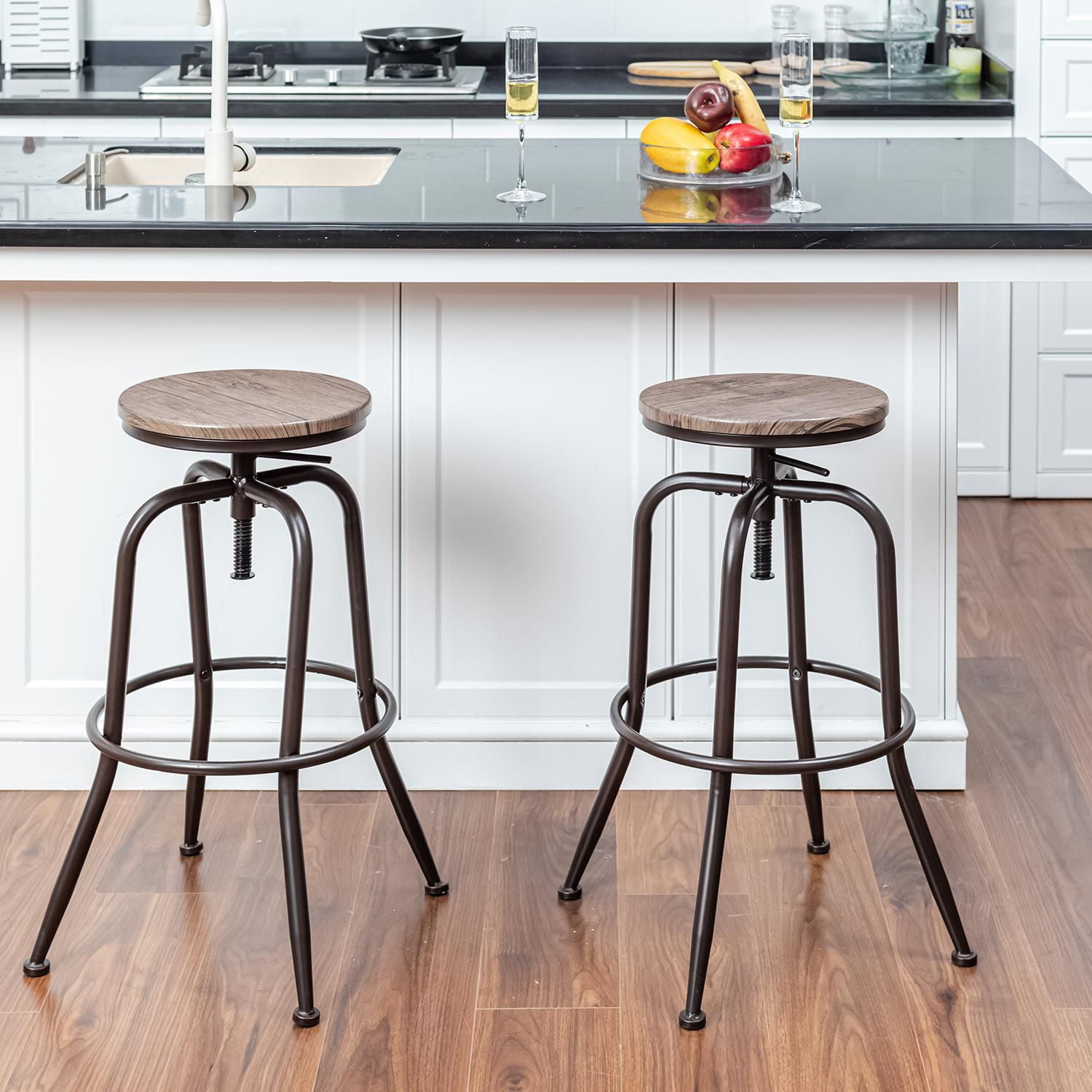 Homycasa Set of 2 Barstools 30 Inch High Stool Chairs with Armless