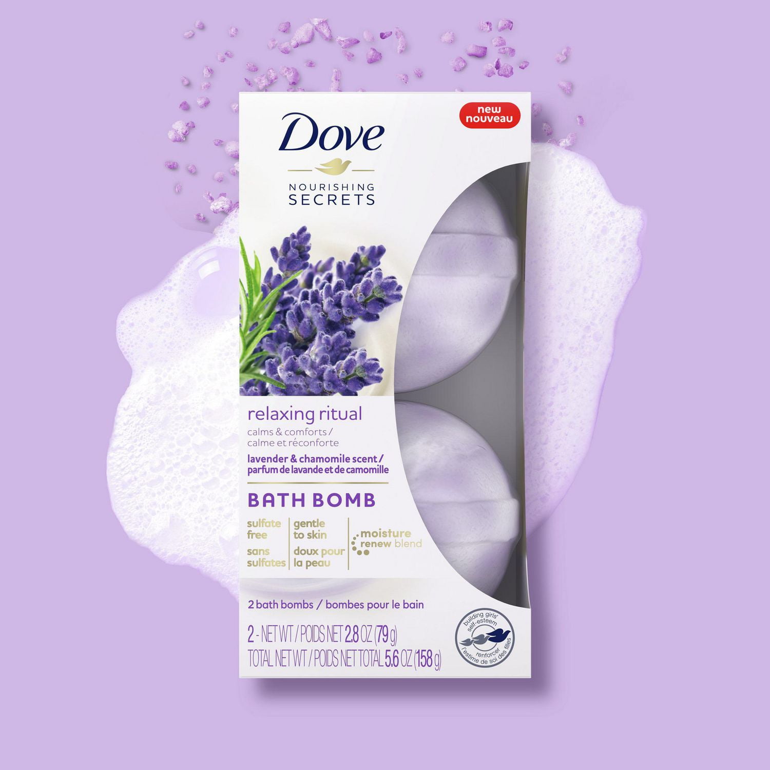 Dove Relaxing Care Lavender & Chamomile Scent Bath Bomb