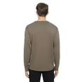 thumbnail image 3 of Dark Black Henley graphique à manches longues pour hommes, 3 of 6