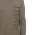 thumbnail image 4 of Dark Black Henley graphique à manches longues pour hommes, 4 of 6