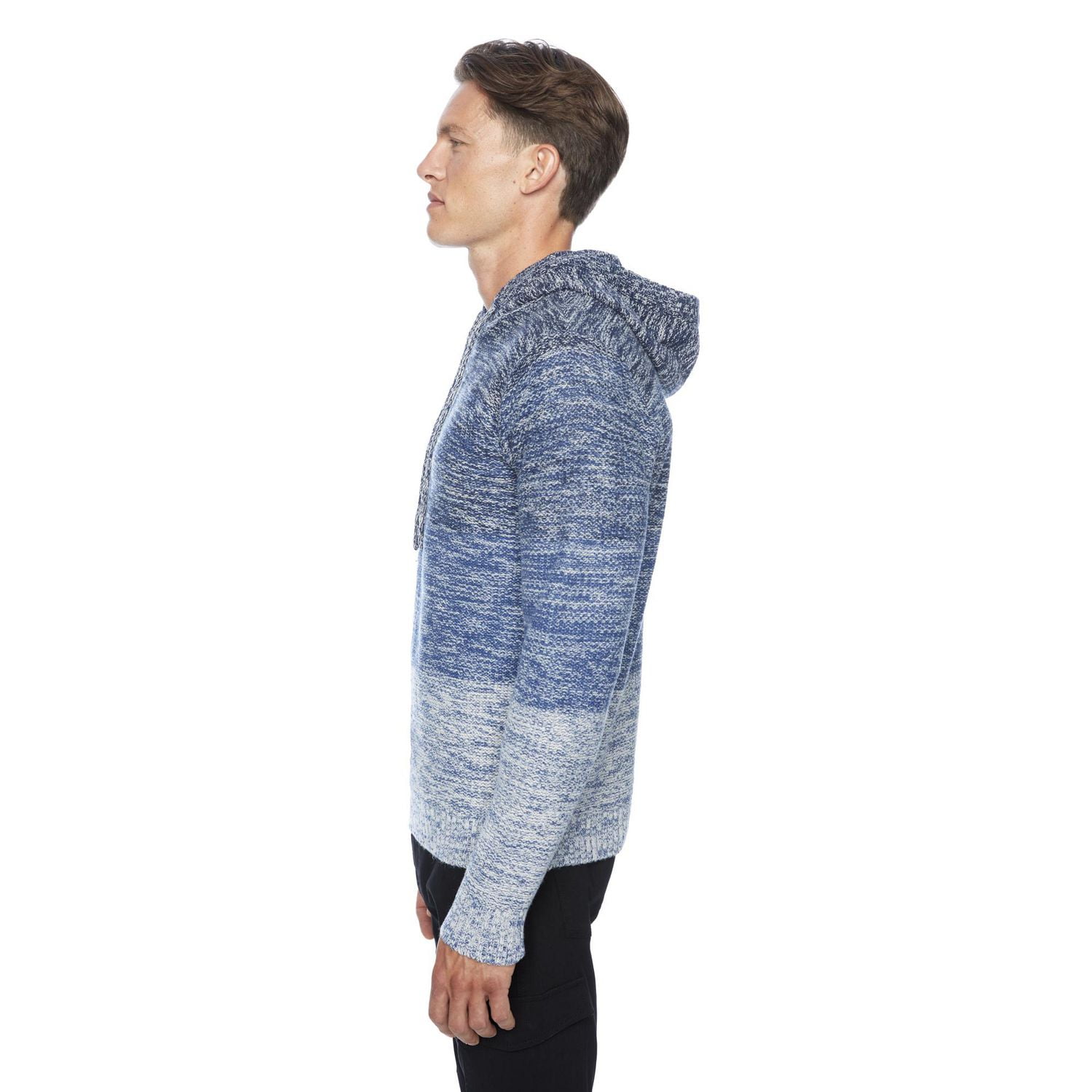 Chandail manches longues à capuchon Dark Black