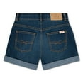 thumbnail image 2 of Levi Strauss Signature Girls' Mid-Rise Embroidered Flower Denim Shorts, 2 of 4