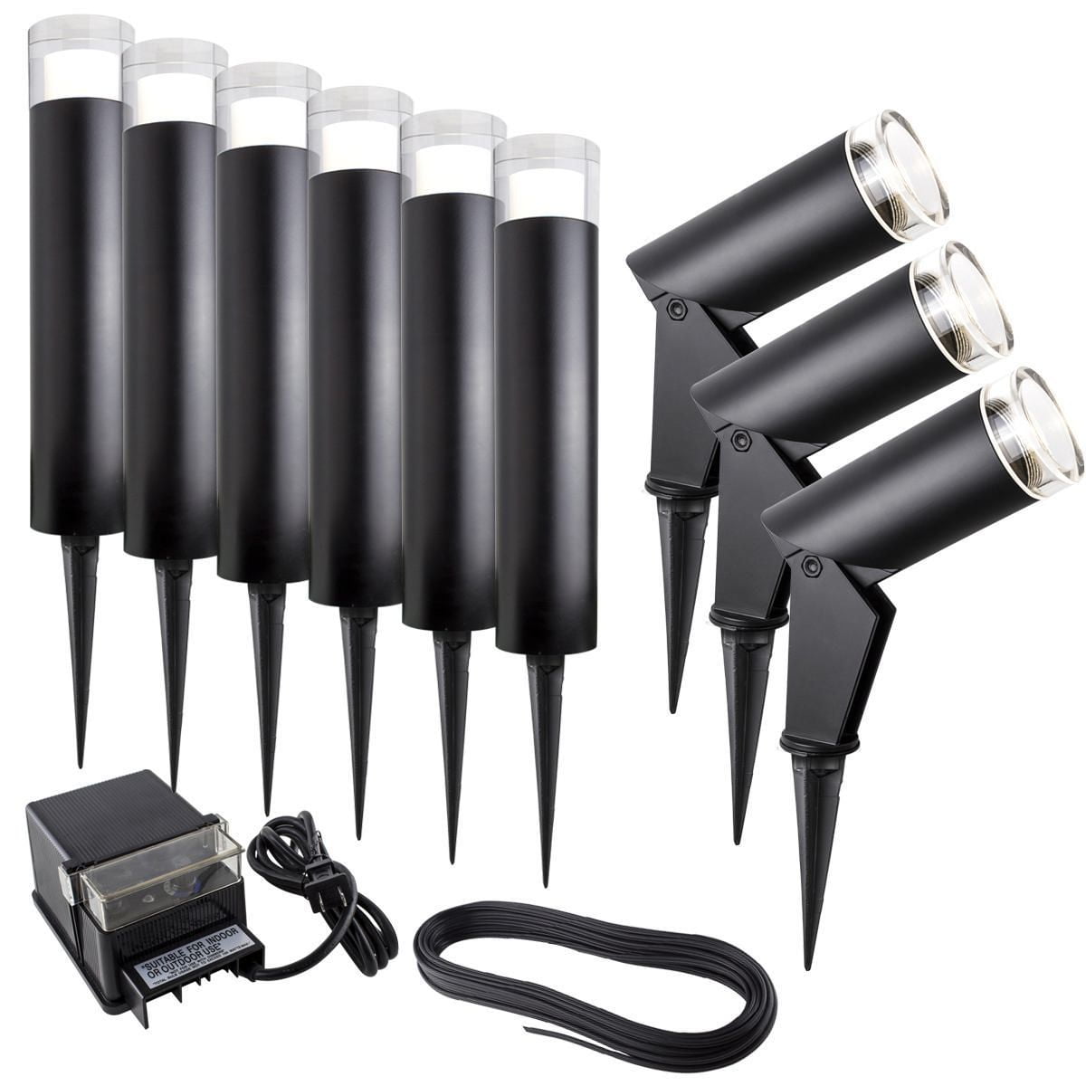 BAZZ Luvia 9Piece Landscape Lighting Kit Walmart Canada