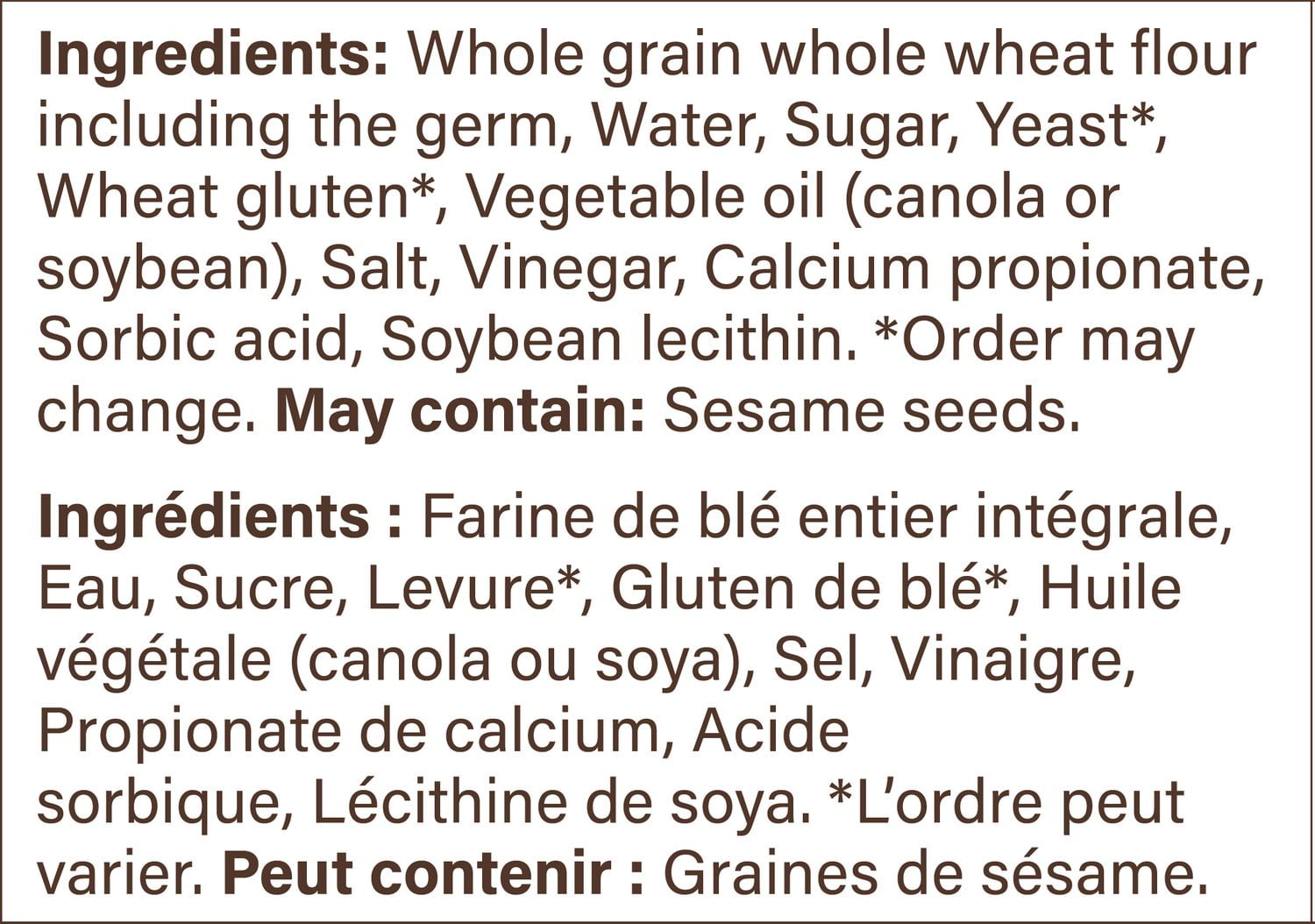 Pain de blé entier à 100 % Dempster's® 380g