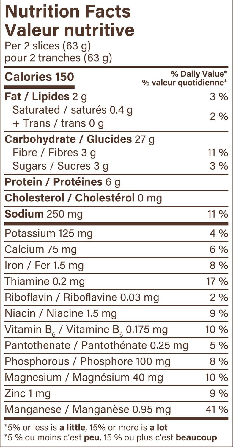 Pain de blé entier à 100 % Dempster's® 380g