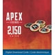 PS4 APEX Legends - 2150 Coins Virtual Currency [Download] – image 1 sur 1