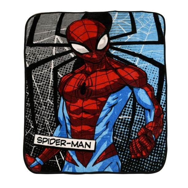 Jeté doux et soyeux Marvel Spider Man
