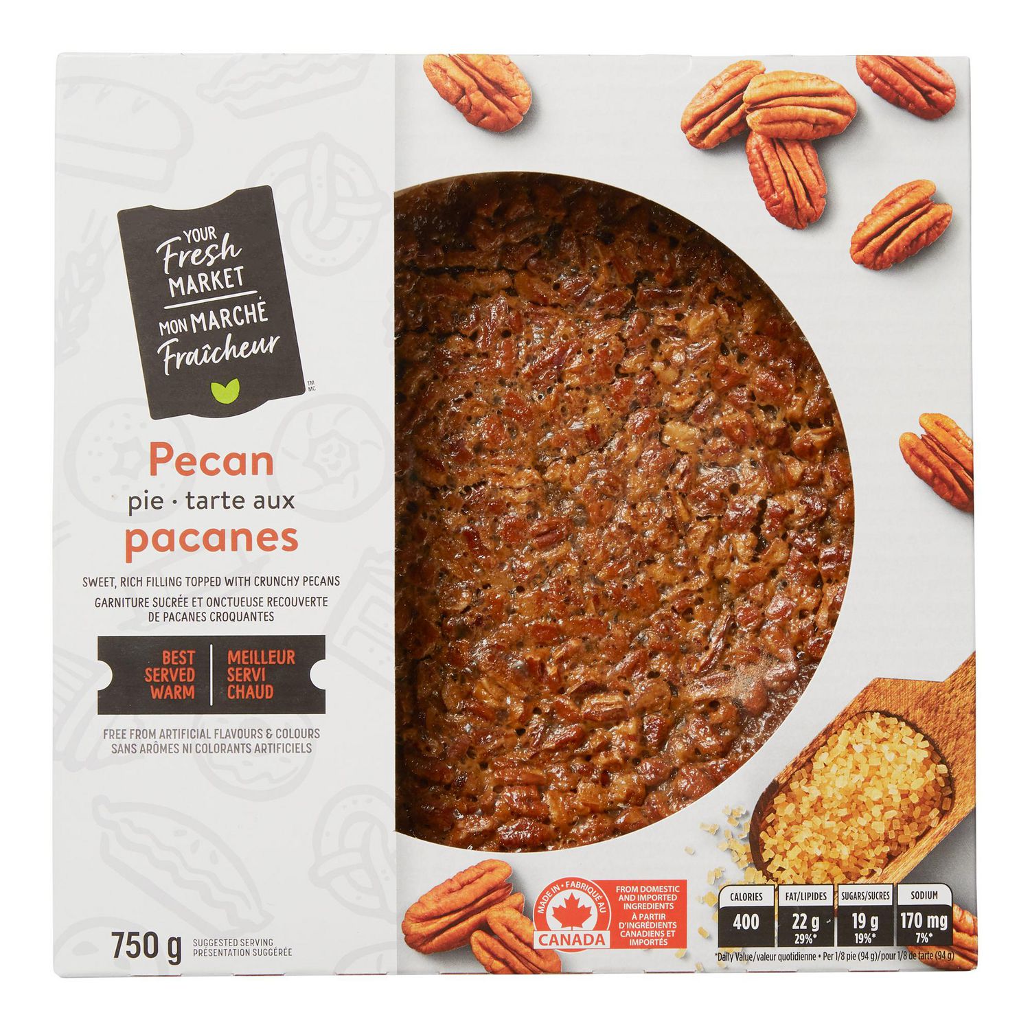 Tarte aux pacanes Mon marché fraîcheur, 750g