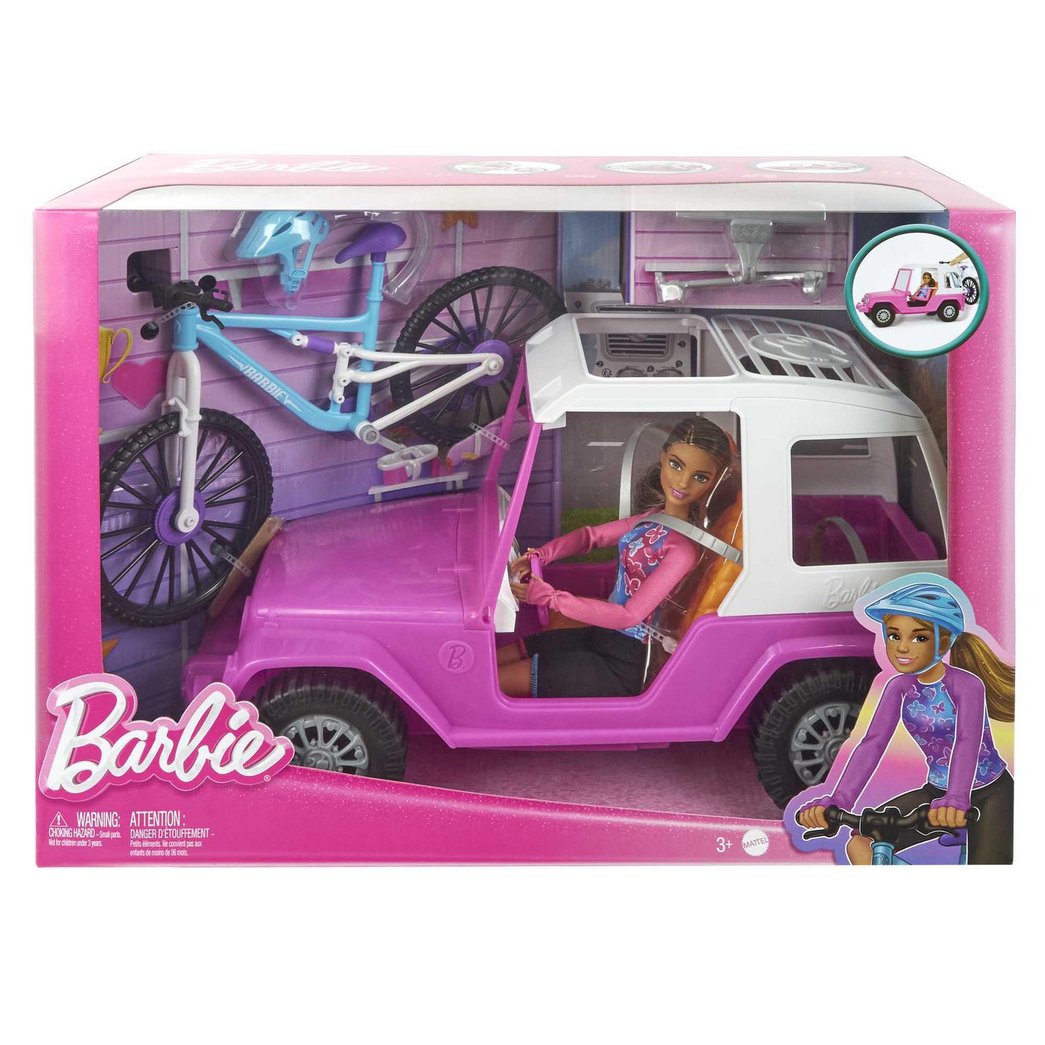 Barbie Coffret Poup e et V lo de montagne avec v hicule Barbie