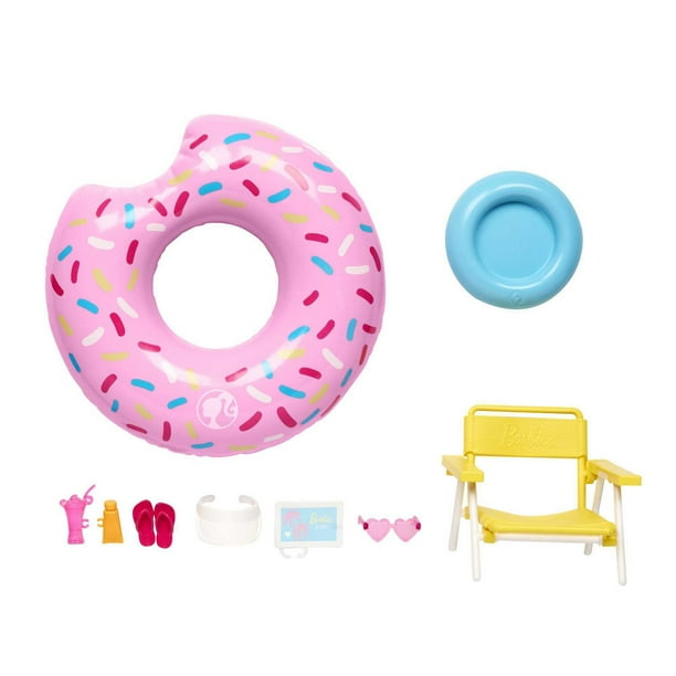 barbie donut floaty playset