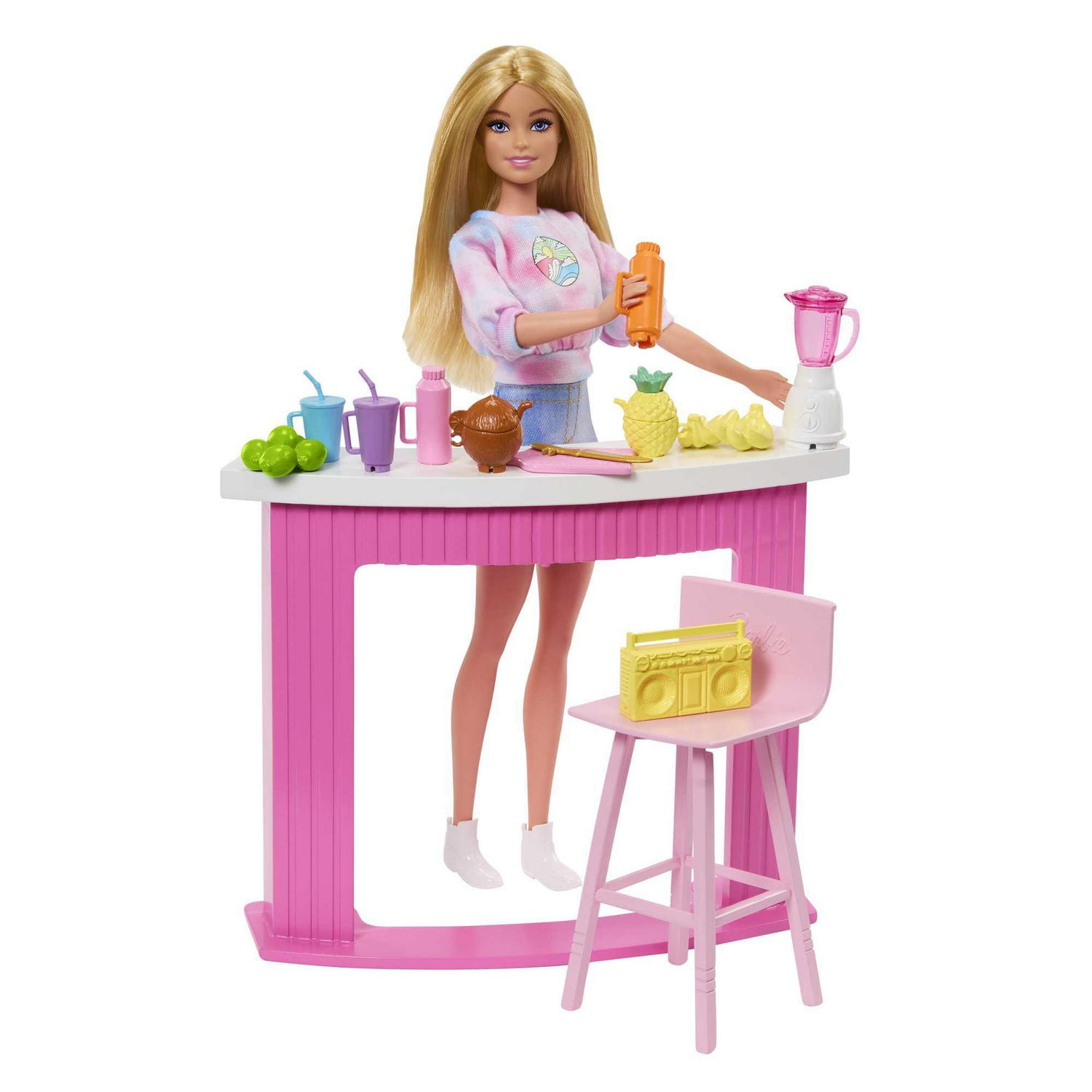 Barbie Accessories, Doll House Furniture, Smoothie Bar Story Starter, Ages  3+ 