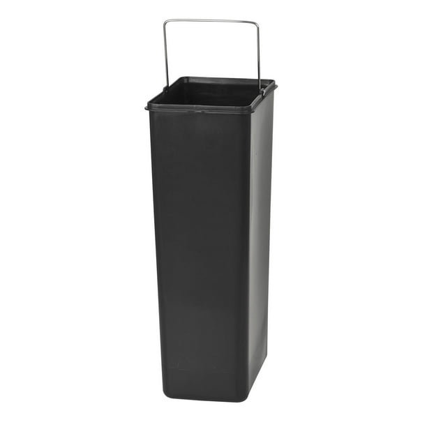 Step N' Sort 16 gal 3 Compartment Stainless Steel Kitchen Garbage Can &  Recycling, Black 