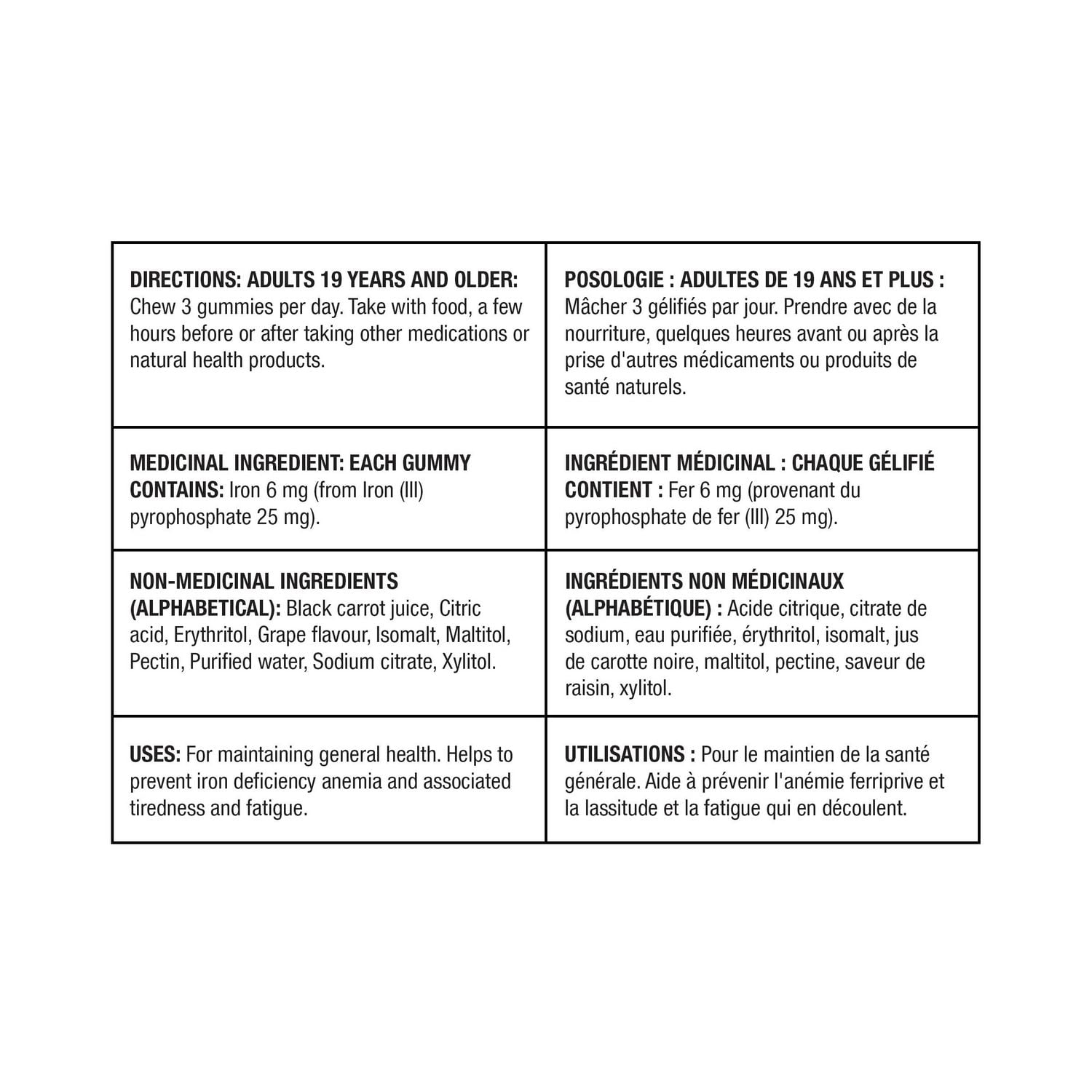 Spring Valley 6 mg Gélifié de fer