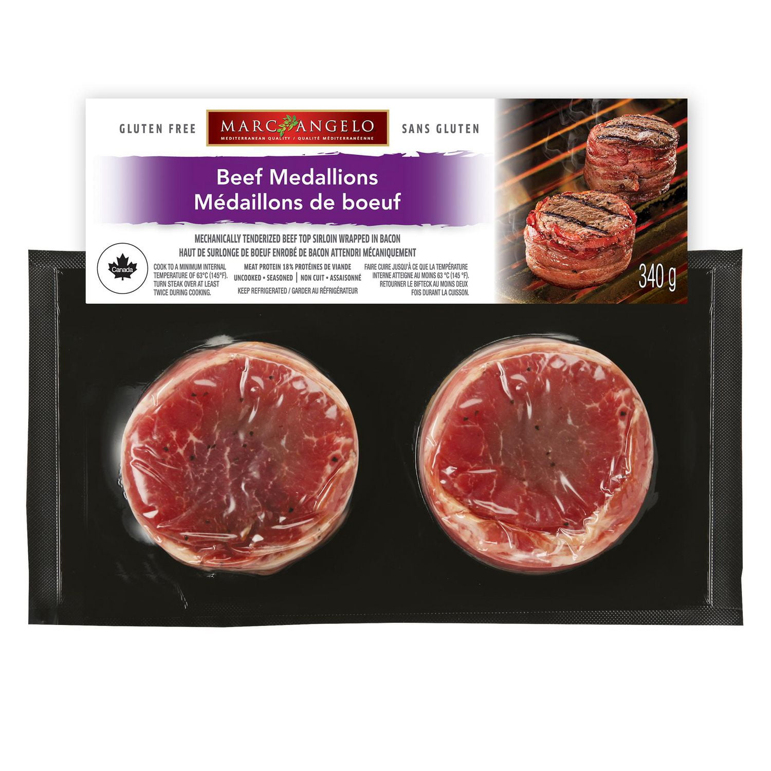 Marcangelo Sirloin Beef Filet Wrapped in Bacon Walmart Canada