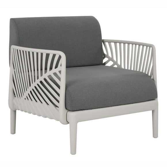 Patioflare Plus Collection Recycled Plastic Leaf Modular Patio Armchair, Grey