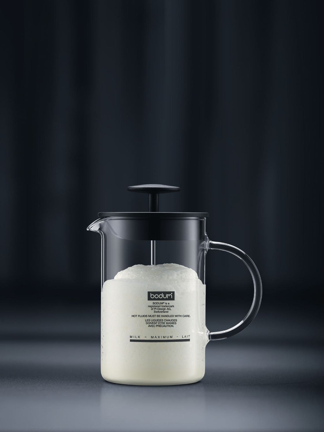 Fouet à lait manuel - Bodum - Anse en verre - 0.25 l
