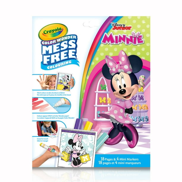 Pages et mini marqueurs Crayola Color Wonder sans dégâts Minnie Mouse