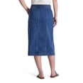 thumbnail image 2 of Chaps Women's Midi Cotton Denim Pencil Skirt with Pockets, 2 of 2