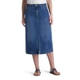 thumbnail image 1 of Chaps Women's Midi Cotton Denim Pencil Skirt with Pockets, 1 of 2