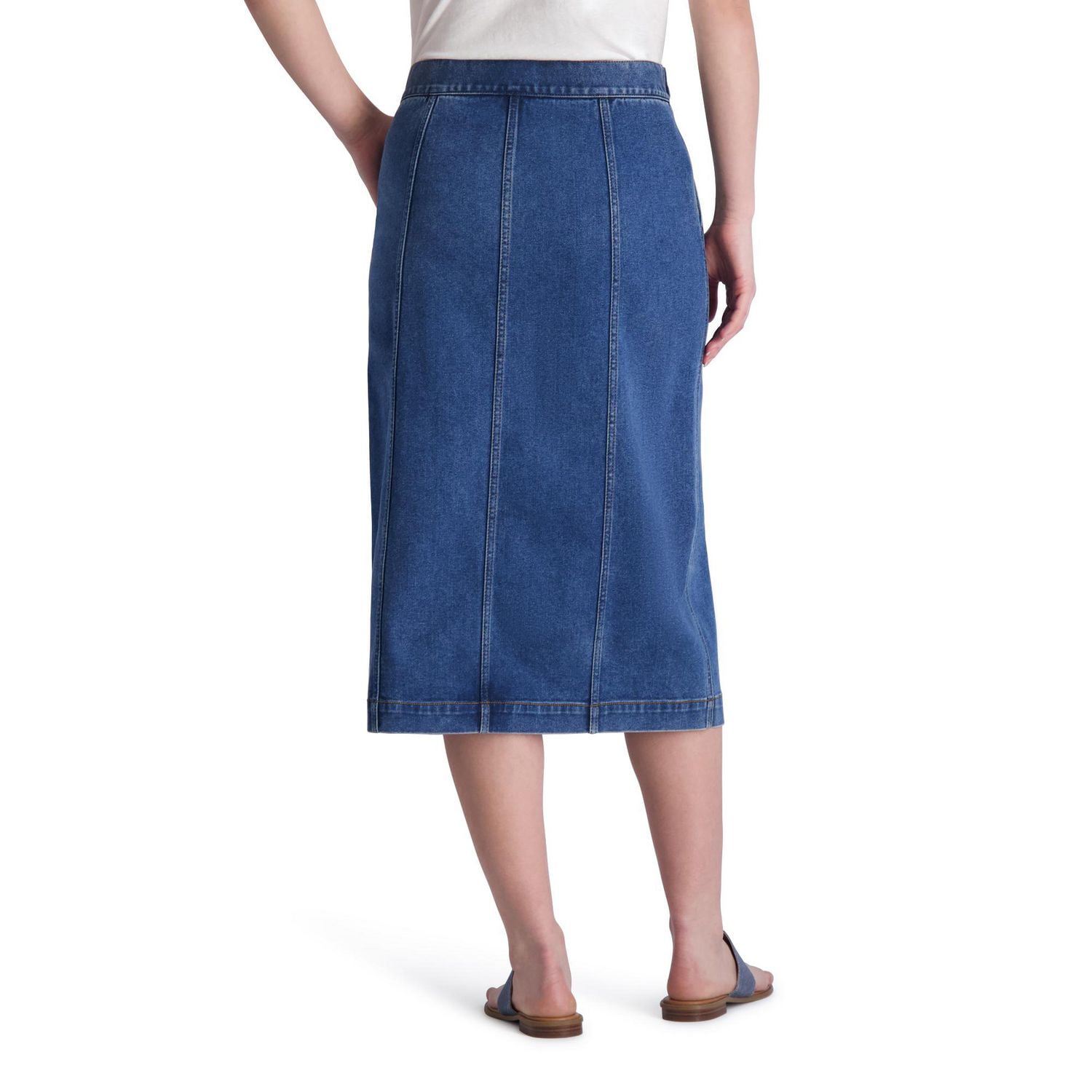 Cotton midi pencil outlet skirt