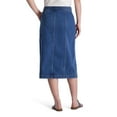 thumbnail image 2 of Chaps Women's Midi Cotton Denim Pencil Skirt with Pockets, 2 of 2