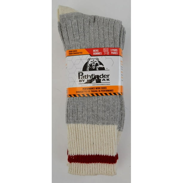 Mens Pathfinder by Kodiak 3-Pack Work Socks, Shoe Size 7-12 - Walmart.ca