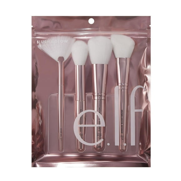 e.l.f. cosmetics Blush & Glow Brush Kit, 4-piece face brush kit