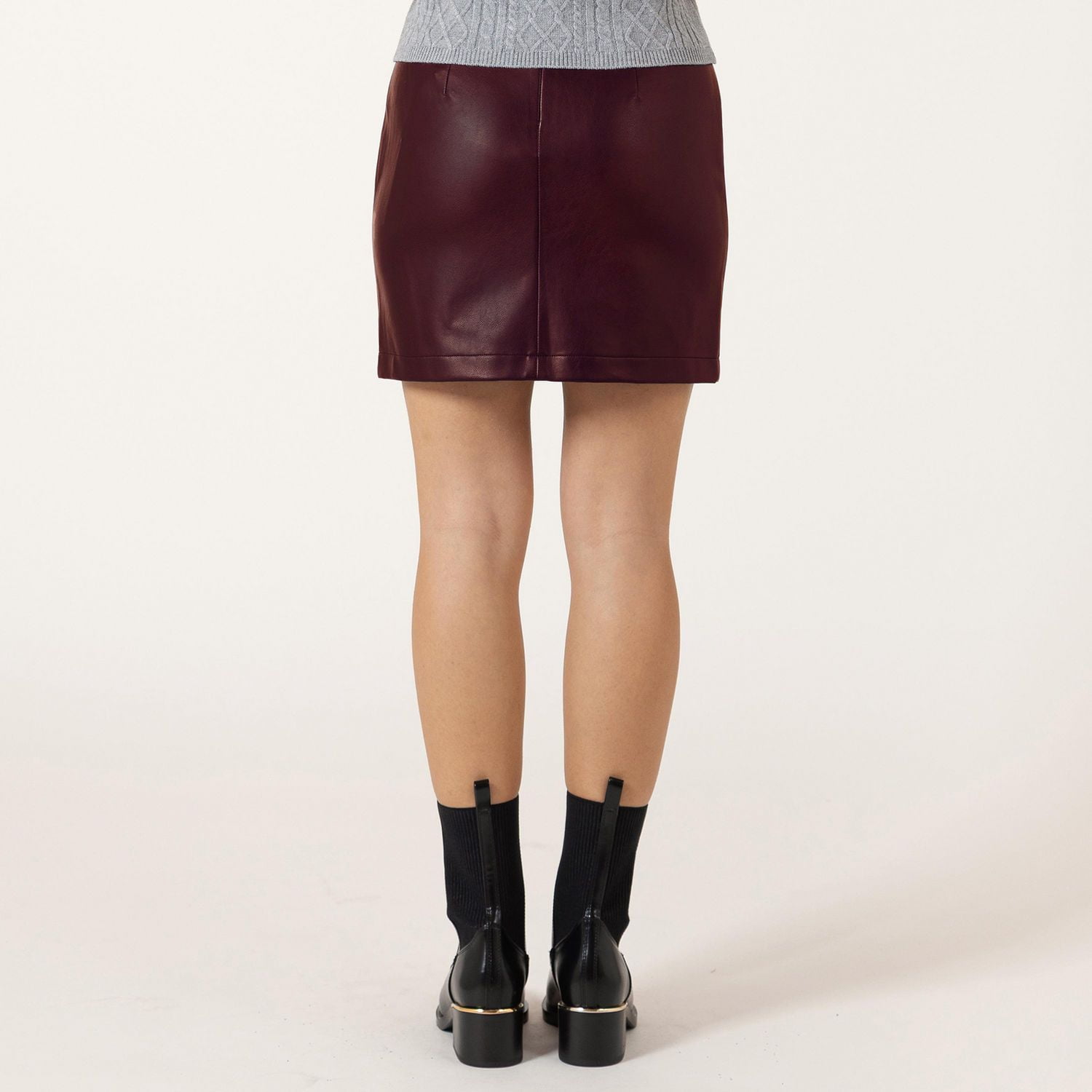 Bloom Girl Faux leather mini skirt