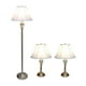Ensemble de trois lampes Elegant Designs en laiton antique (2 lampes de table, 1 lampadaire) – image 2 sur 9