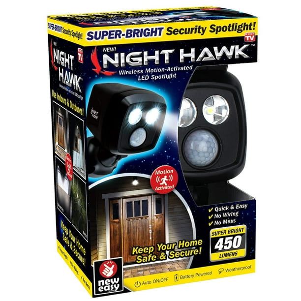 Night Hawk Tel que vu à la télévision sans fil Éclairage de sécurité à domicile