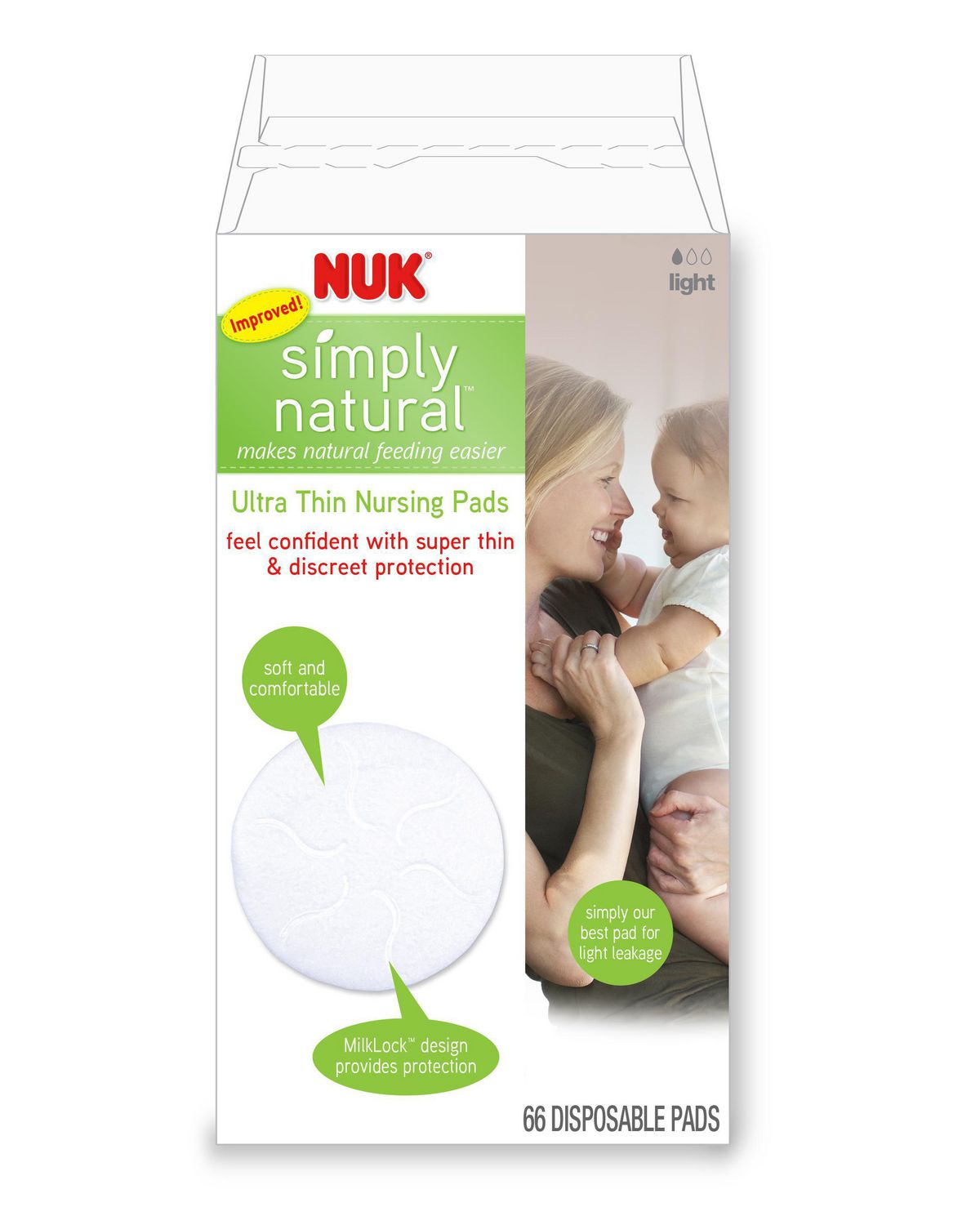 NatureBond Disposable Nursing Breast Pads 100pcs Ultra Thin