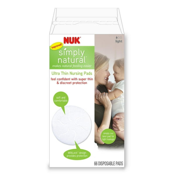 Produits pour l'allaitement NUK  Simply Natural.  La forme contourée épouse votre corps.