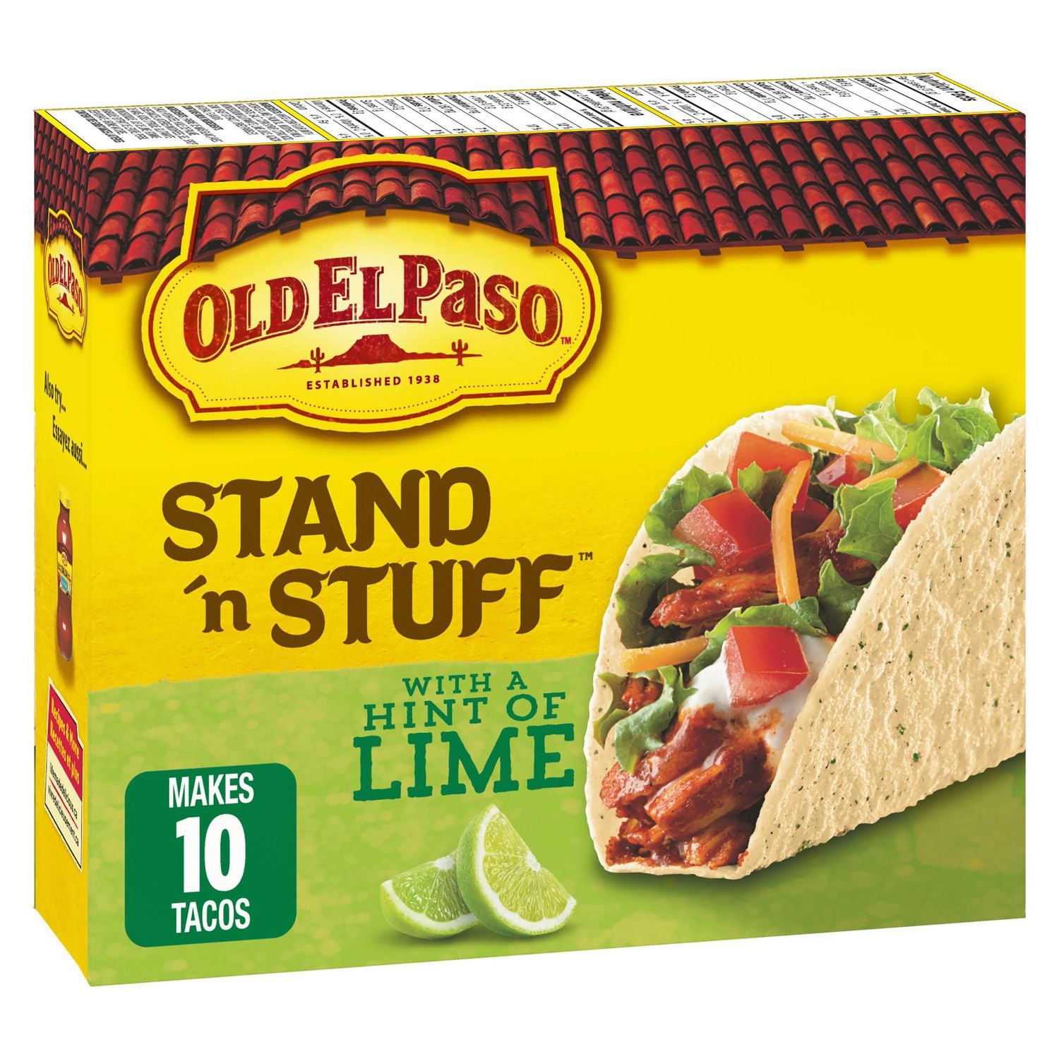 Old El Paso Gluten Free Stand 'n Stuff Taco Shells Hint of Lime