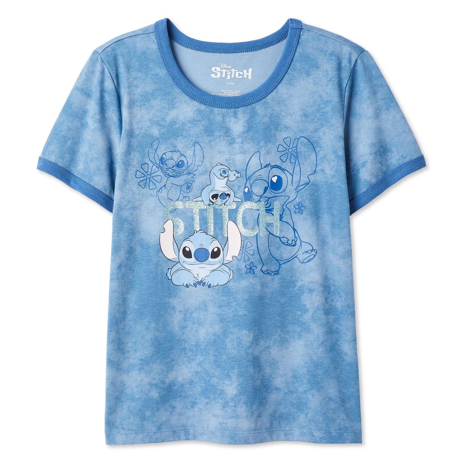 Disney Girls' Stitch Ringer T-Shirt