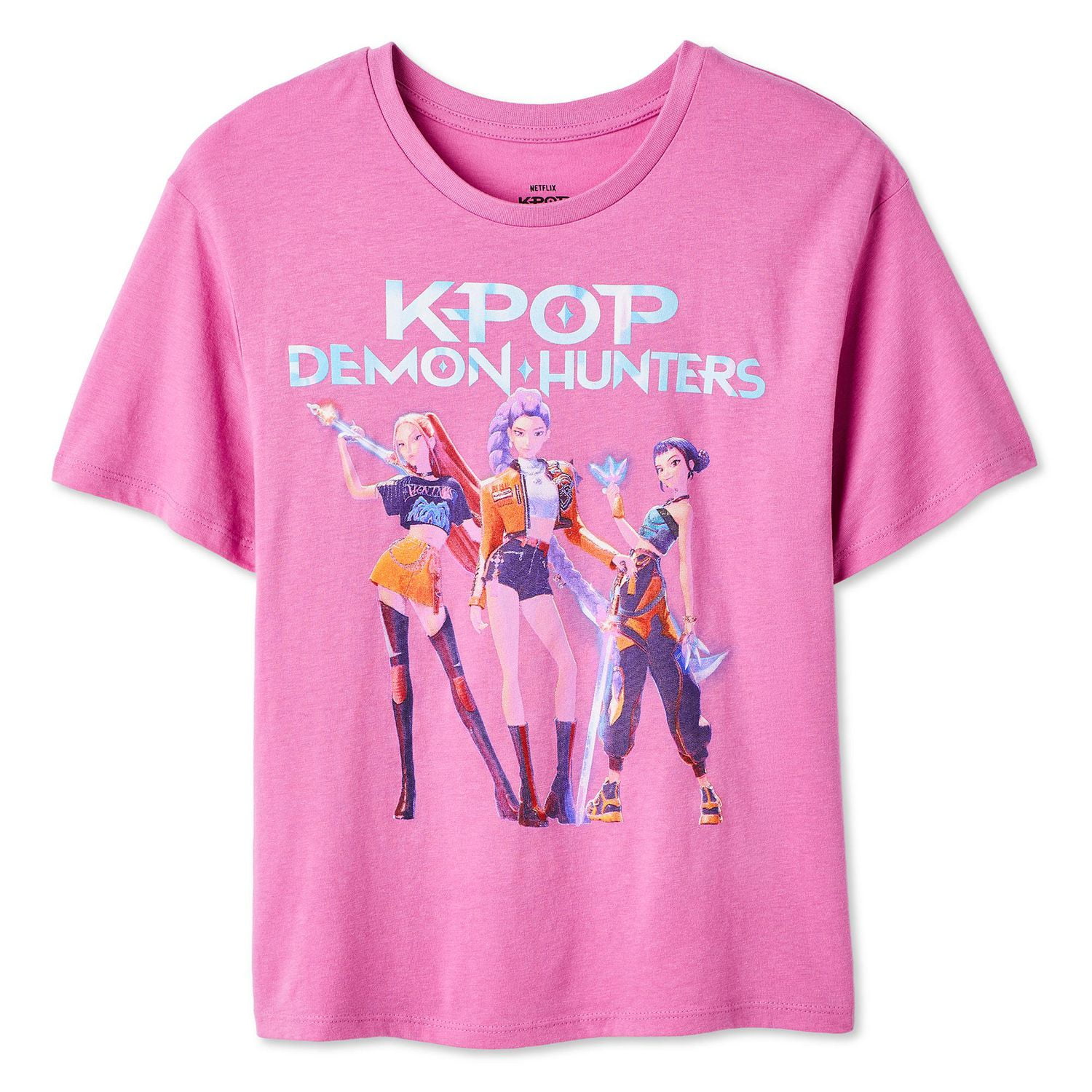 T-shirt à imprimé graphique Les Guerrières de la K-pop pour filles