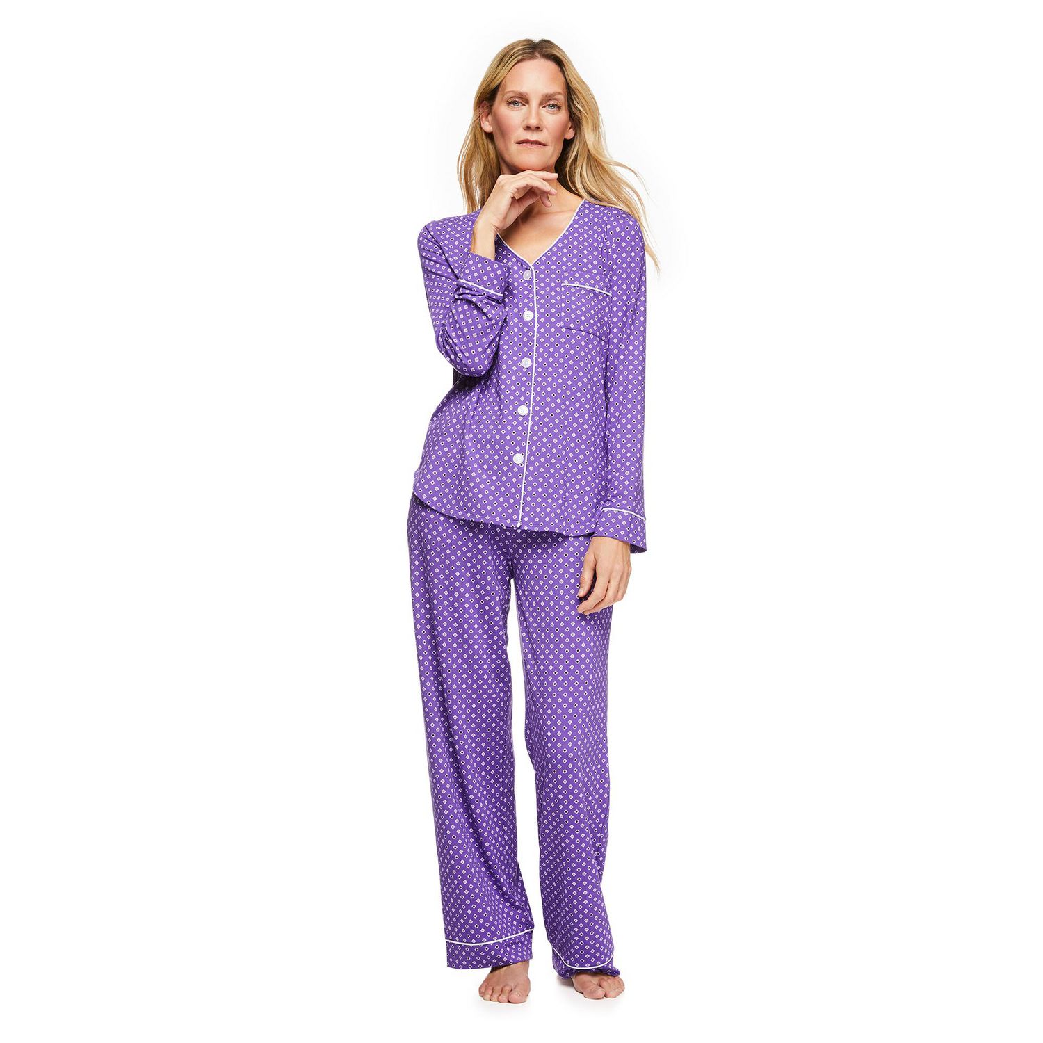 Penmans Women's V-Neckline Pajamas 2-Piece Set 