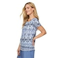 thumbnail image 2 of Penmans Women's Burnout Peasant Top, 2 of 6