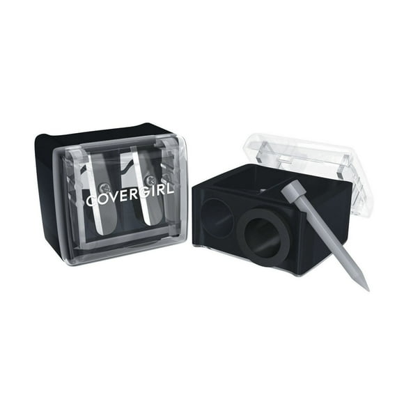 COVERGIRL Makeup Masters Pencil Sharpener, jumbo, thick and thin pencil sharpening, 100% Cruelty-Free, For every pencil