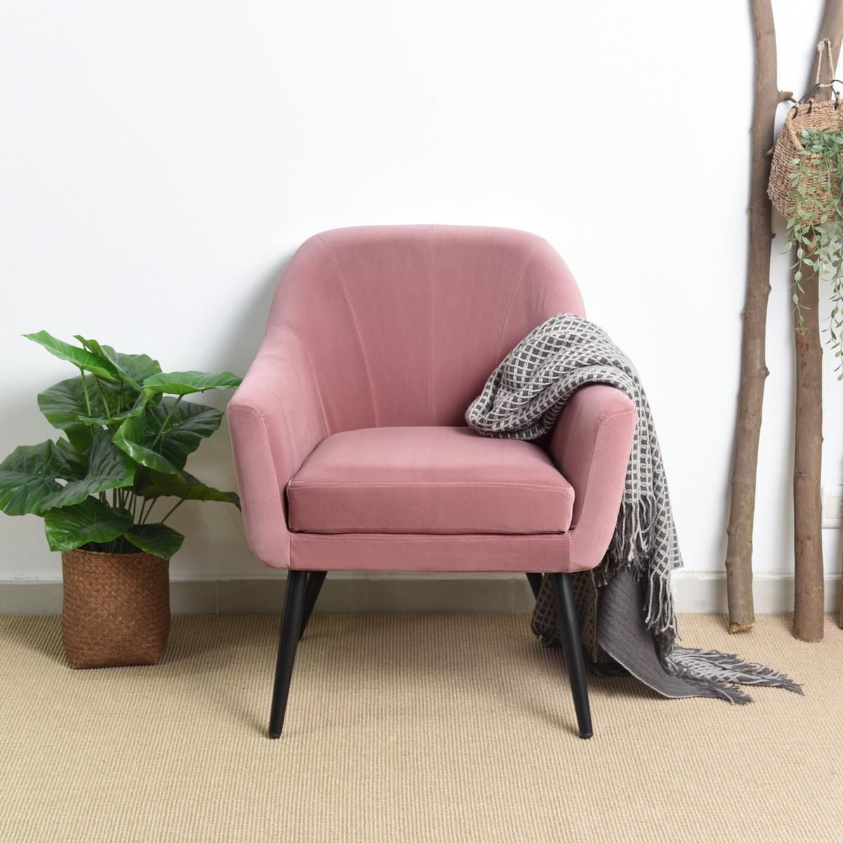 Howardwick Living Room Accent Chair Armchair Pink Walmart Canada