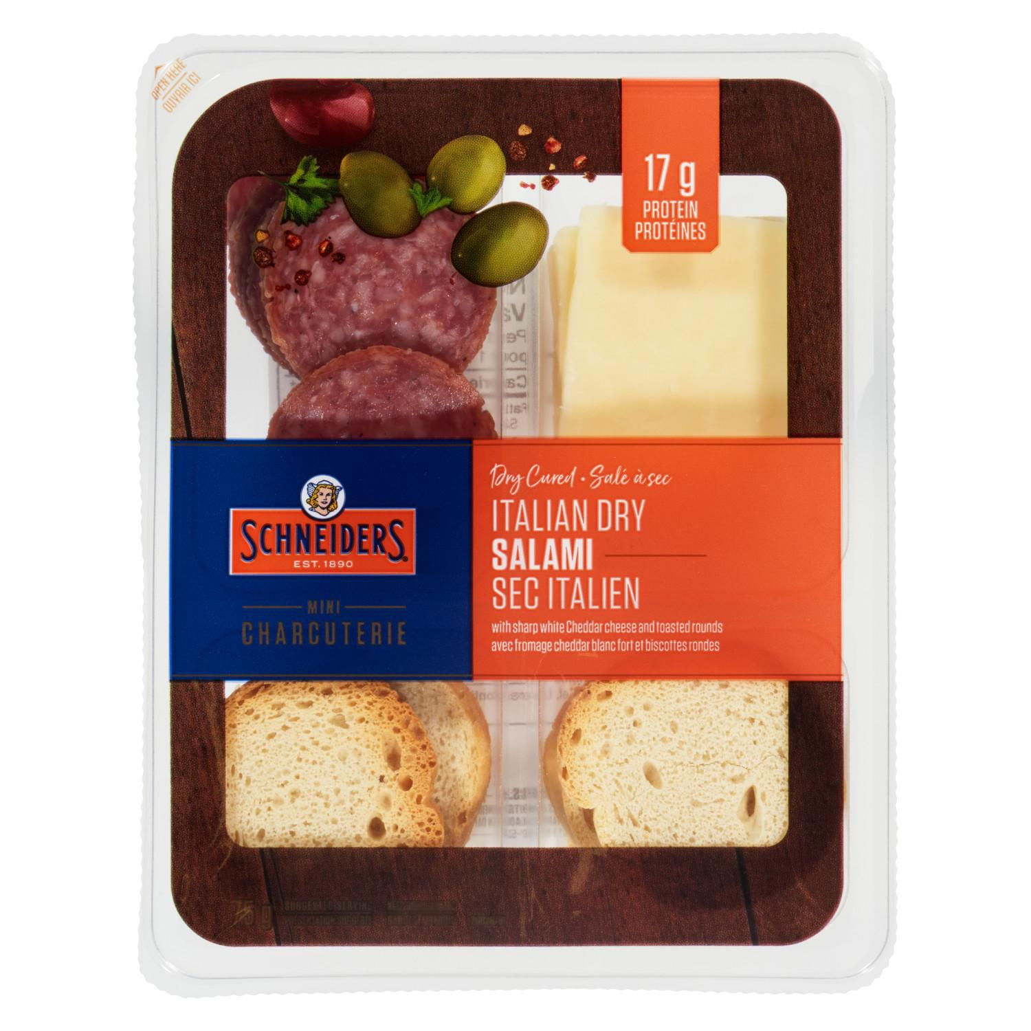 Schneiders Dry Cured Italian Dry Salami Snack Kit, 75 g