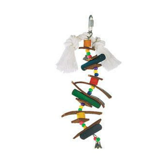 Living World Junglewood Peg and Bead Bird Toy, Wood bird toy
