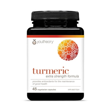 Youtheory capsules curcuma, 500 mg, extra fort, 45 capsules