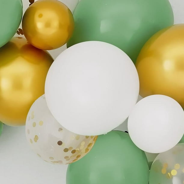 Arche de ballon vert or arche de ballon blanc vert et or 