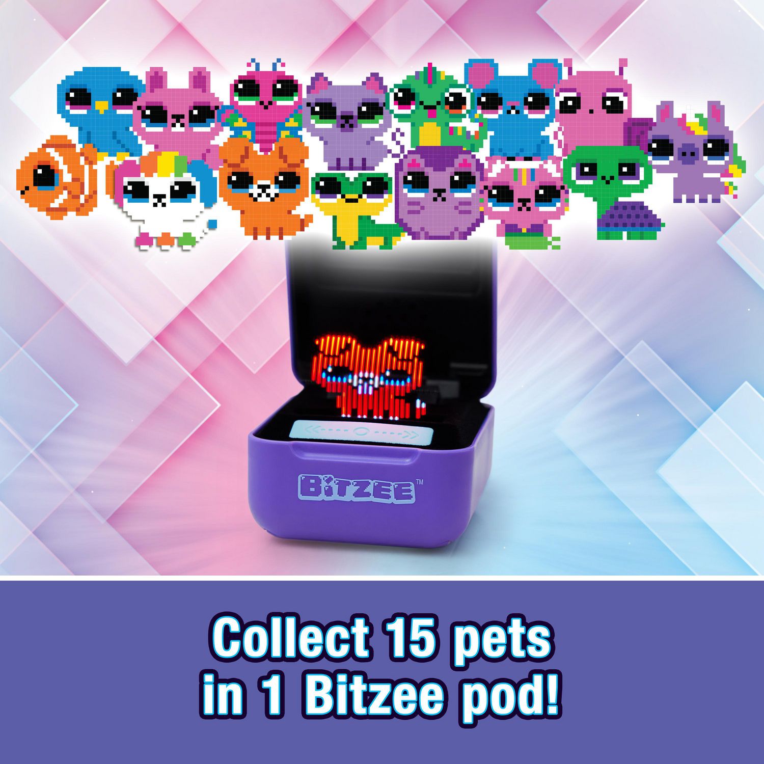 Bitzee, jouet animal numérique interactif et boîtier avec 15 animaux à  l'intérieur, animaux électroniques virtuels qui réagissent au toucher,  jouets pour enfants, pour filles et garçons animal de compagnie 