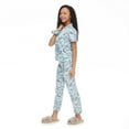 thumbnail image 2 of Justice Girls' Notched Collar Pajamas with Scrunchie 3-Piece Set, 2 of 8