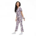 thumbnail image 2 of Justice Girls' Notched Collar Pajamas with Scrunchie 3-Piece Set, 2 of 8