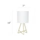 Simple Designs Down to the Wire - Lampe de table avec abat-jour en tissu, or avec abat-jour – image 3 sur 9