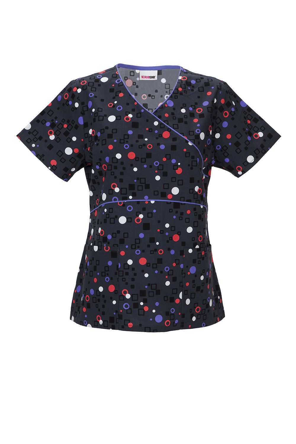 Scrubstar Geo Splash VNeck Scrub Top Walmart Canada