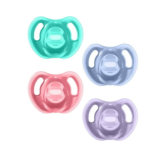 Tommee Tippee Ultra-Light Silicone Pacifier, Symmetrical One-Piece Design, BPA-Free Silicone Binkies, 18-36m, 4 Count