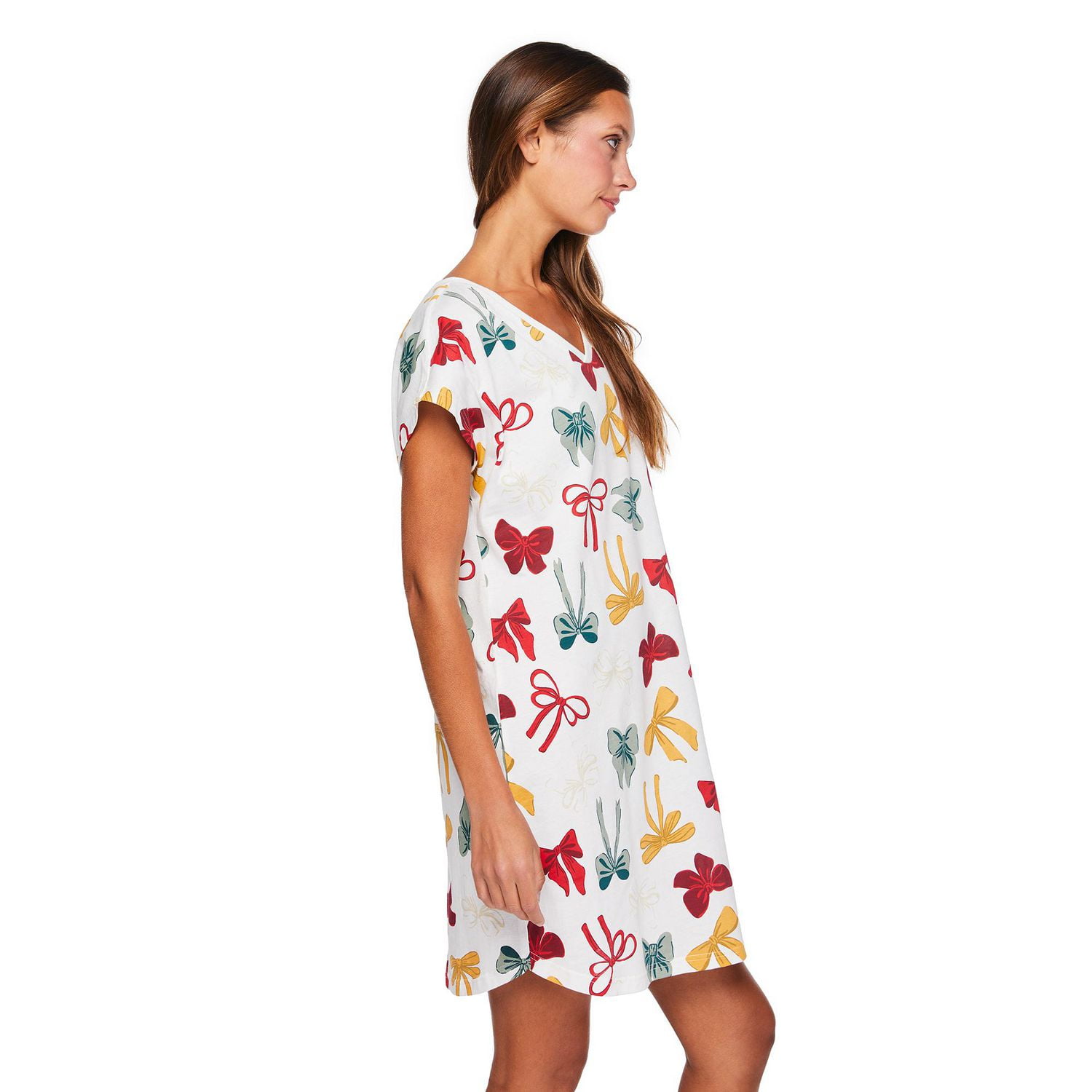 Chemise de nuit à encolure en V George pour femmes